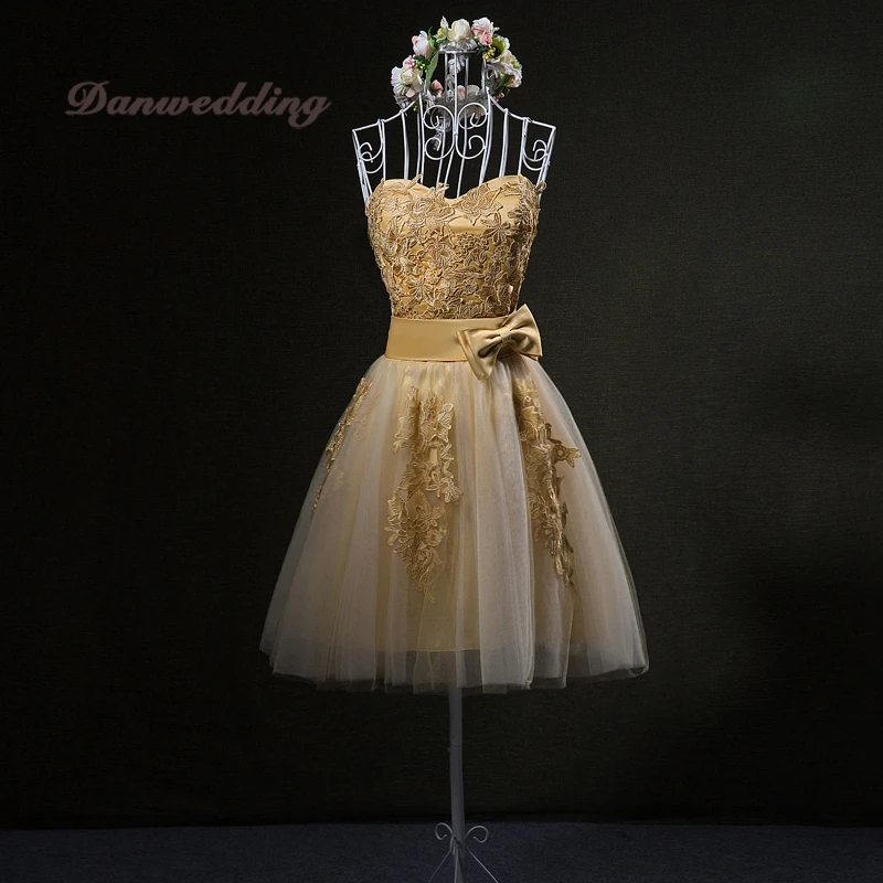 short gold homecoming dress