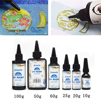 

Hard Type Clear Fast Curing UV Resin Glue Transparent Ultraviolet Curing Epoxy Resin Casting Mold Jewelry Making 10-100g