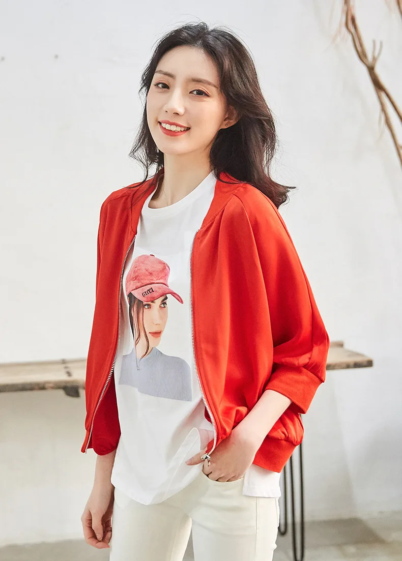 

HOWO Fashion Korean-style Jacket Baseball Uniform Women's