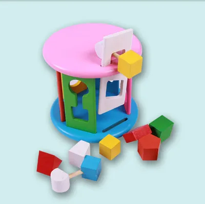 

1-3 Years Old Ten Colorful Line-shape Box 3-hole Educational Puzzle zhi hui he/Montessori Early Education Set Embedded Box Monte