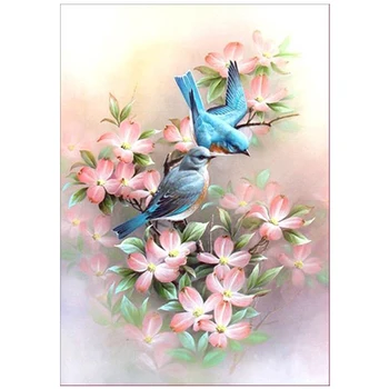 

5D DIY Partial Drill Round Diamond Painting Animal Bird Flourish Rhinestone Embroidery Mosaic Canvas Cross Stitch Kit Home Decor