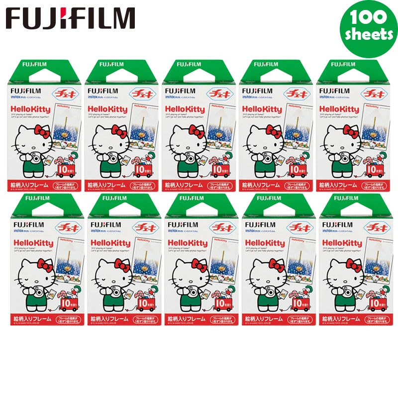 10-100 листов Fujifilm Instax Mini пленка Instax Mini 8 9 Hello kitty пленка для Fuji Mini 7s 25 26 70 90 мгновенная камера SP-1 SP-2