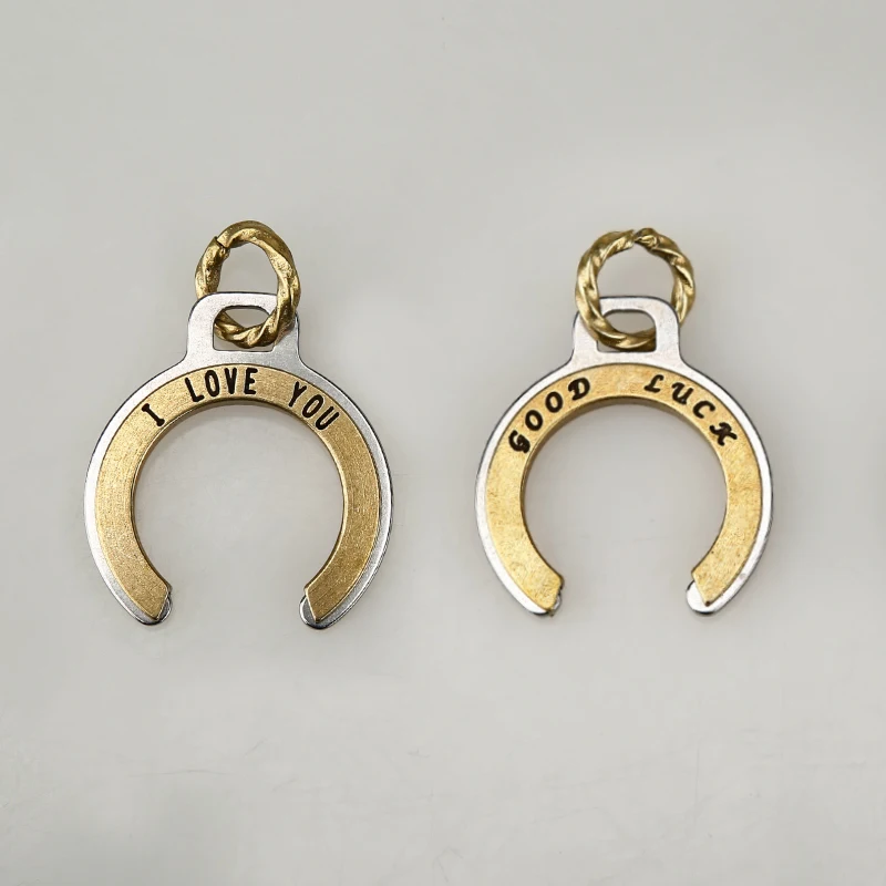 Solid Brass Keychain For Men and Women Car Keychain Wallet Pocket Waist Holder Keyrings Rotatable