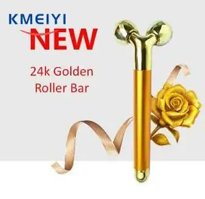 Красота бар 24K золотой ролик импульсный уход за кожей для лица массаж укрепляющий
