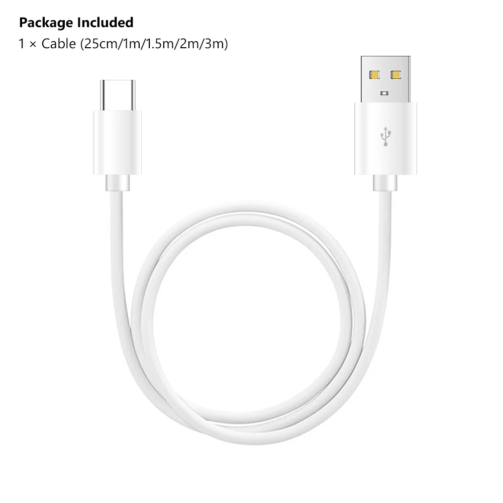 Высокое качество, быстрая зарядка, USB, белый кабель, 3 м, удлиненный, для Micro Lightning, type C, загружаемый, для iPhone, huawei, samsung