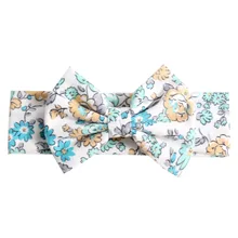 Новинка года; Лидер продаж; Детские аксессуары для волос в европейском и американском стиле; Детская повязка на голову с принтом и бантом; AliExpress; Лидер продаж