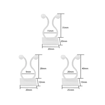 

100Pcs Invisible Wall Vines Fixture, Plant Climbing Wall Fixture Clips, for Home Garden Wall Sticky Hook Middle