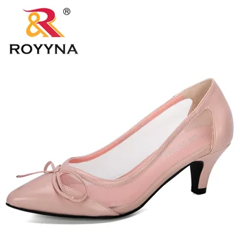 

ROYYNA 2020 New Designers Stiletto Sandals Pointed Toe Butterfly-Knot Thin Heel Ladies Comfortable Shoes Female Sexy Shallow