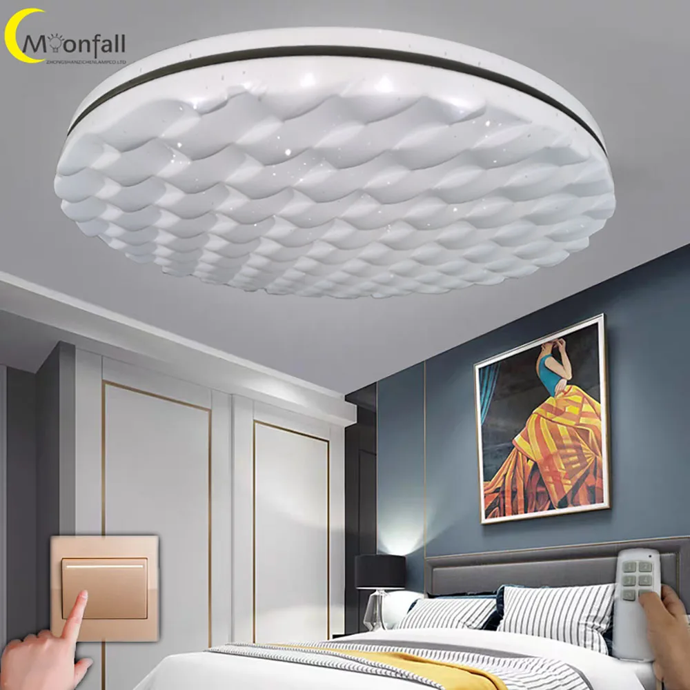 

Moonfall-LED Ceiling lighting RGB lamp Modern Simple style light with star for Bedroom, Kitchen, Dining room, indoor 36W 72W