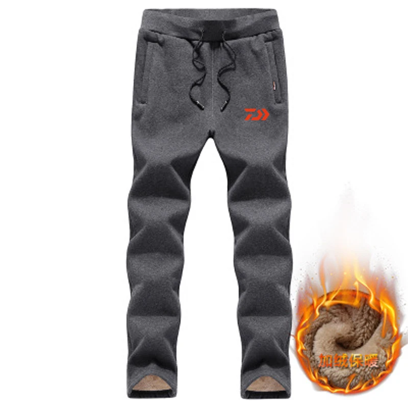 DAIWA DAWA ветрозащитные штаны для рыбалки, хлопковые мужские штаны для кемпинга, походов на открытом воздухе, спортивные термо брюки, одежда для рыбалки, флисовые штаны