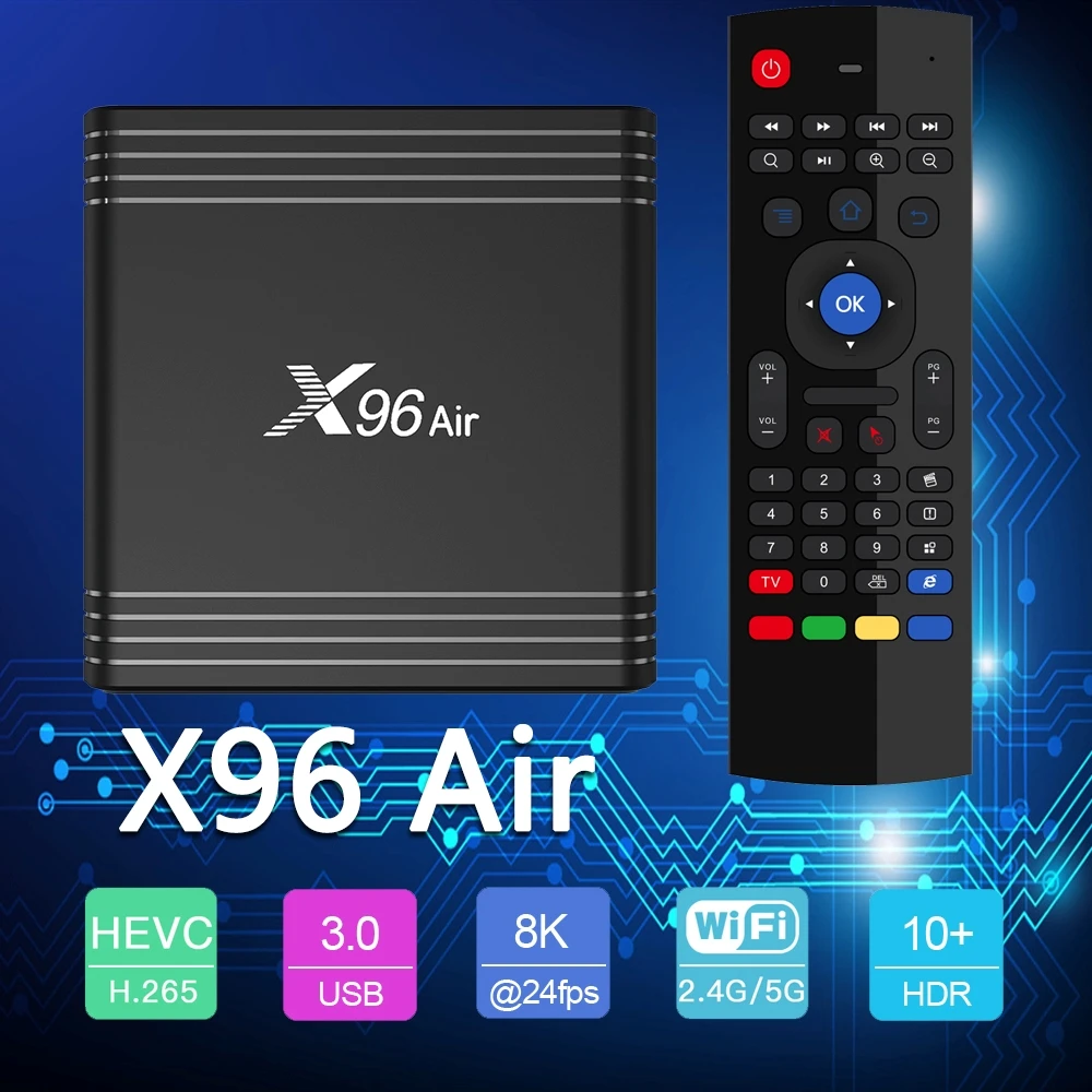 Новое поступление Android 9 0 X96 Air Smart tv Box Amlogic S905X3 4GB 3 2G B 64GB 2 4G &amp 5G Wifi 2G/16G 4K медиаплеер pk