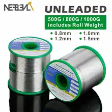 500/800/1000g Lead Free Wire Tin Melt Welding Soldering Iron 0.8/1.0/1.2/1.5mm Unleaded Lead Rosin Core for Electrical Solder