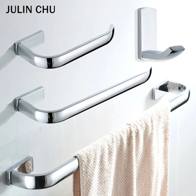 Chrome Bathroom Hardware Sets Brass Wc Roll Holder Towel Rail Ring