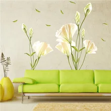 Творческий Лидер продаж декоративная живопись Романтический Спальня Гостиная Водонепроницаемый Лили клей Бумага ПВХ Самоклеящиеся настенные Стик