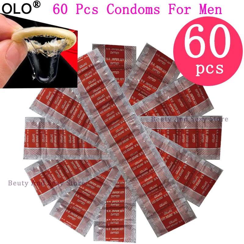 60pcs/50pcs Wholesale Condoms Retail Package With Large Oil Smooth