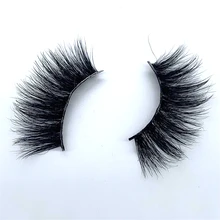 1 Pair 25mm Mink Lashes Dramtic 6D 100% Handmade False Eyelashes Wispies Fluffy Full Strips Eyelashes Long Resuable Makeup 6D05