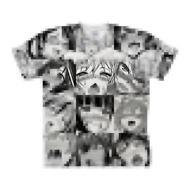 New Casual Anime 3D T-Shirt Men Open Mouth Ahegao Summer T Shirt Male Short Sleeve Tee Tops Man Streetwear Drop Ship