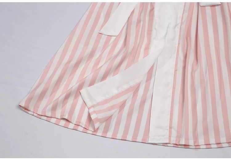 Полосатый халат для сна женский банный халат соблазнительный, атласный, шелковый халат для ванной летний кимоно одежда для сна, Ночнушка с поясом