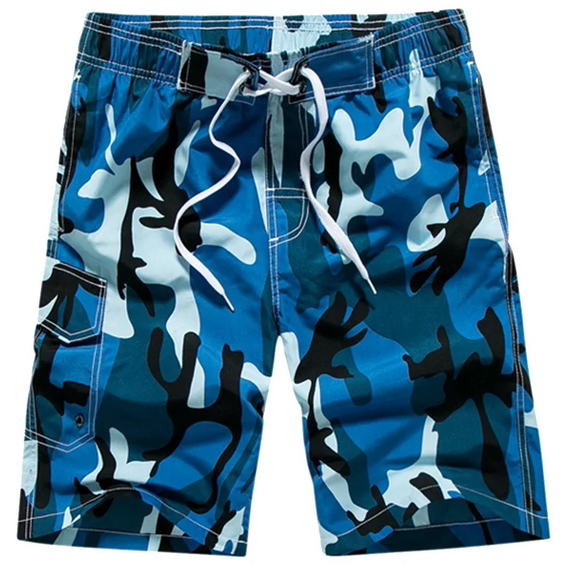 blue LOOZYKITSummer мужские свободные пляжные шорты быстросохнущие повседневные плавки для водных видов спорта с завязками купальники размера плюс пляжная одежда для мужчин - Цвет: blue