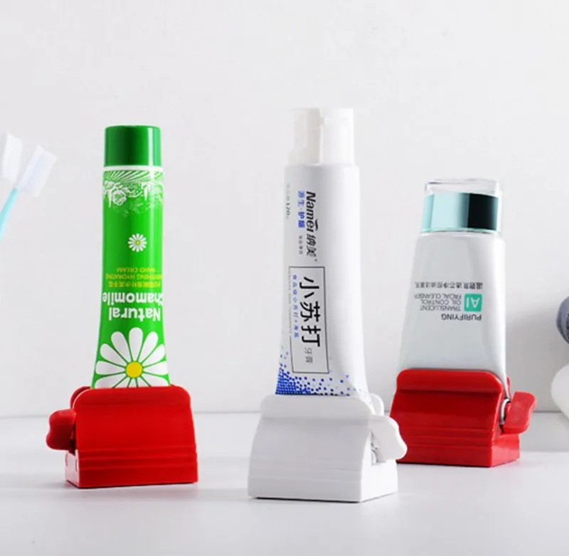 1pc Bathroom Tube Dispenser Toothpaste Facial Foam Cream Squeezer Rolling ST