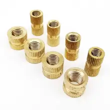 

25pcs Solid Brass Pure Copper Metric Thread Injection Molding Knurl Insert Nut Nutsert Embedded