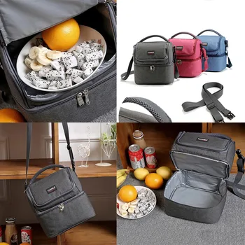 

Hot New Large Portable Insulated Canvas lunch Bag Food Picnic Thermal Bags Women kids Men Cooler Lunch Box Bag Tote dropship