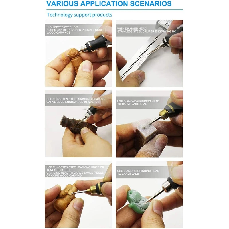 Rechargeable Cordless Mini Engraver Pen DIY Engraving Tool Kit For Metal Glass Ceramic Plastic Wood Jewelry Stencils