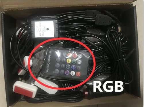 10 in1RGB 8 м RGB звуковой активный EL неоновый светильник, приложение, светодиодный светильник для салона автомобиля, Многоцветный Bluetooth, для управления телефоном, автомобильный светильник, 12 В - Испускаемый цвет: 10 in1RGB