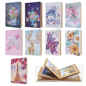 

DIY Flower Diamond Painting with Wide Scope of Application Simplicity Family Picture Storage Case Kraft Paper Photo Album