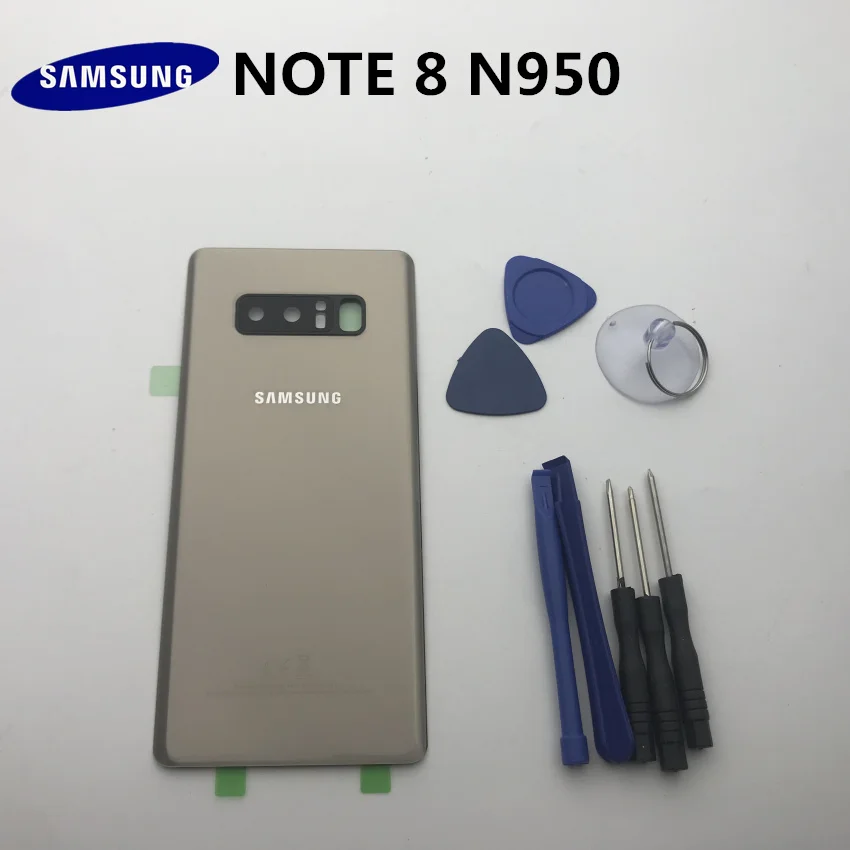 Замена NOTE8 оригинальная задняя панель Батарея стекло задняя дверь Крышка для samsung Galaxy NOTE 8 N950 N950F+ инструмент