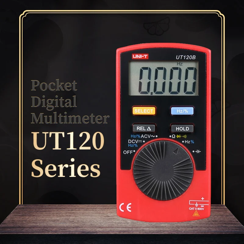 UNI T UT120A/UT120B/UT120C карманный цифровой мультиметр автоматический диапазон амперметр