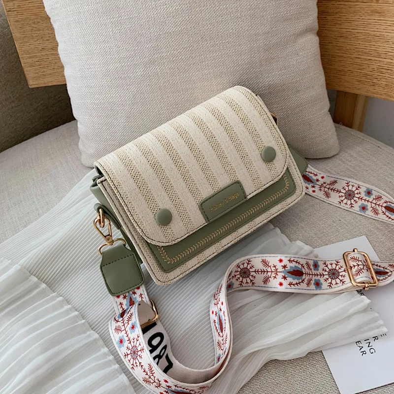 

Summer Woven Bag WOMEN'S Bag New Style 2019 Online Celebrity Bag Textured Western Style Shoulder Versatile Shoulder Bag