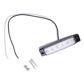 

1PC 6LED Bus Truck Trailer Lorry Side Marker Indicator Light Clearance Side Marker Light Submersible Width lamp Clearance Lamp