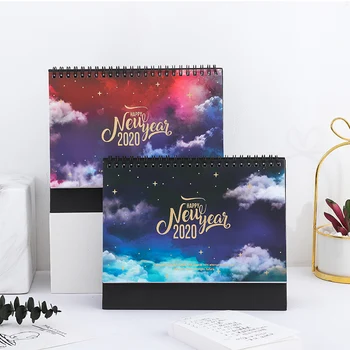 

2020 Fantasy Starry Sky Series Desk Calendar Creative DIY Table Calendars Daily Schedule Planner 2019.08~2020.12
