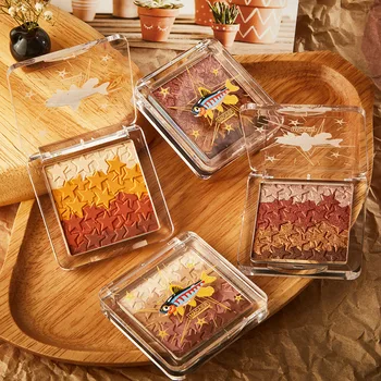 

4 Colors Star Shaped Sequins Eye shadow Palette Portable Pearlescent Waterproof Long-lasting Eyes hadow Palette Eyes Makeu