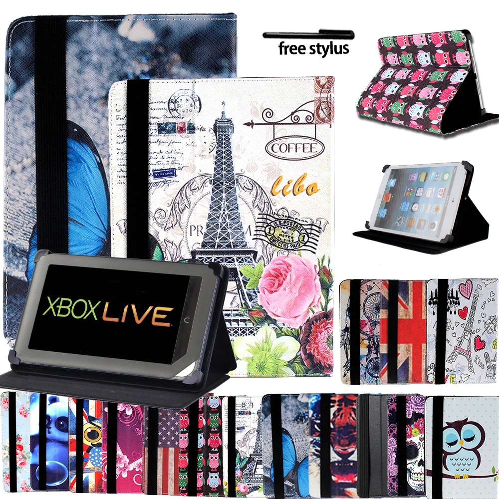 

Universal Case for 7"/9" Barnes & Noble Nook Ultra-thin Leather Anti-shock and Anti-fall Tablet Leather Stand Folding Cover+pen