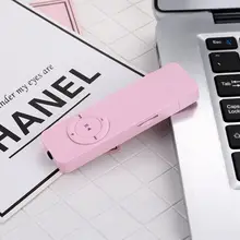 2 шт Портативный USB Спорт U диск мини Mp3 музыкальный плеер Поддержка 32 Гб TF карта(синий и розовый