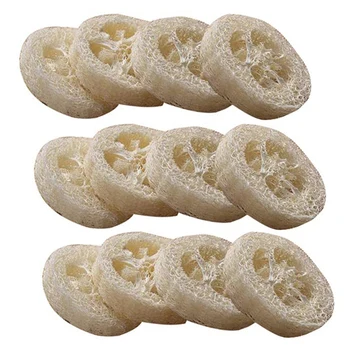 

300Pcs Natural Loofah Luffa Loofa Slices Handmade Loofah Soap Box Tray Tools Cleaner Sponge Facial Soap Holder