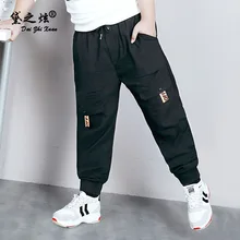 Штаны для больших детей новые весенне-летние товары для больших детей, повседневные Хлопковые Штаны для школьников, брюки больших размеров, крутая дышащая тонкая одежда