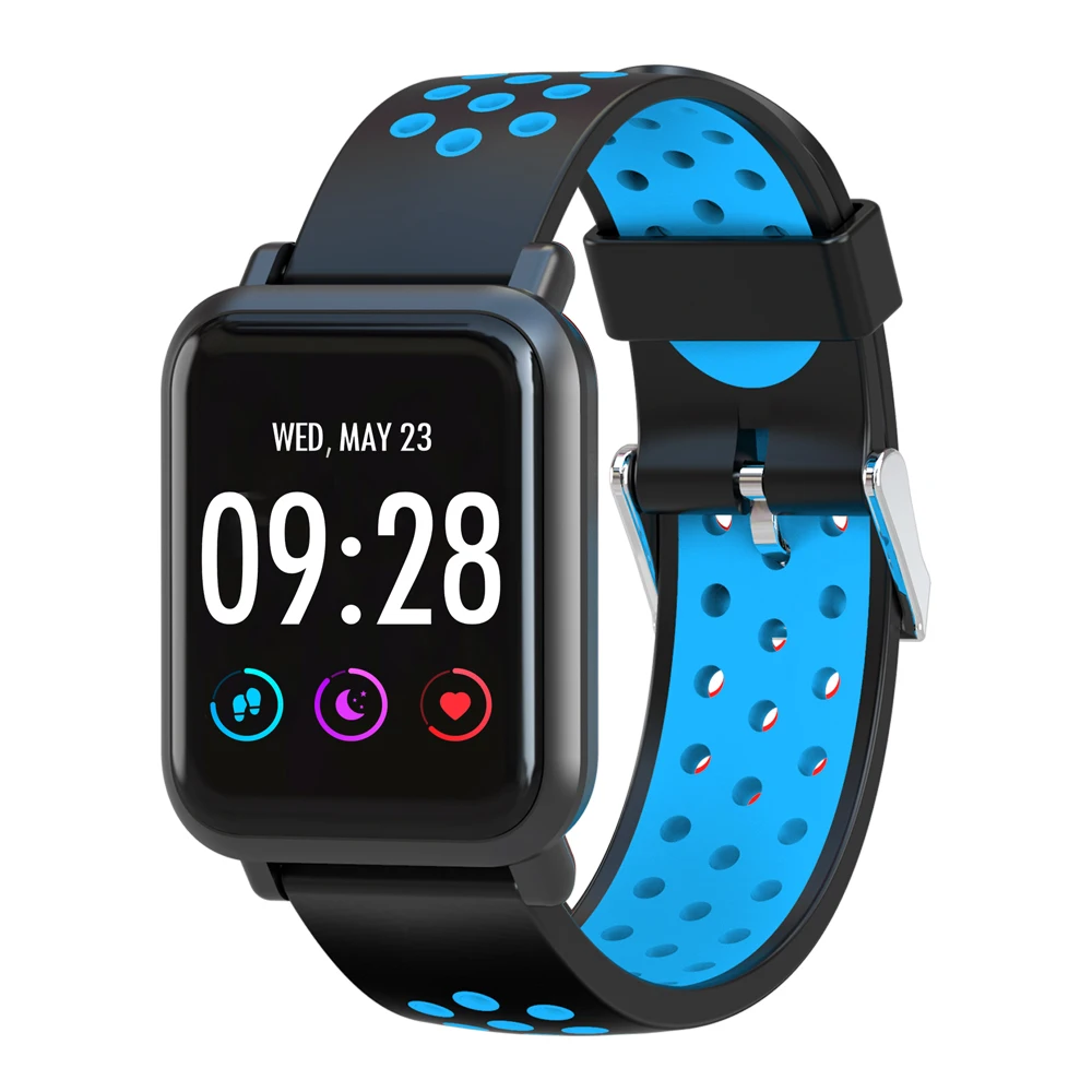 Цветной смарт-браслет Gorilla glass, фитнес-браслет, умные часы для мужчин и женщин, точный шагомер, браслет для активности, IP68, водонепроницаемый - Цвет: Синий