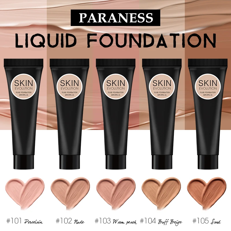 

Paraness Foundation Cream for Face Professional Concealing Liquid Long-lasting Make Up Tonal Base High Coverage Makeup Bottom
