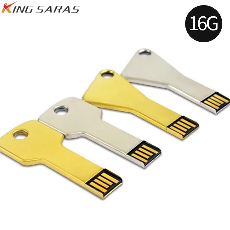 Флеш-накопитель USB 32 флэш в виде ключа usb-диск особой формы 2,0 128 Гб 64 ГБ флеш-накопитель металлический золотой Флешка 16 Гб карта памяти 8 ГБ 4 ГБ Бесплатный Пользовательский логотип