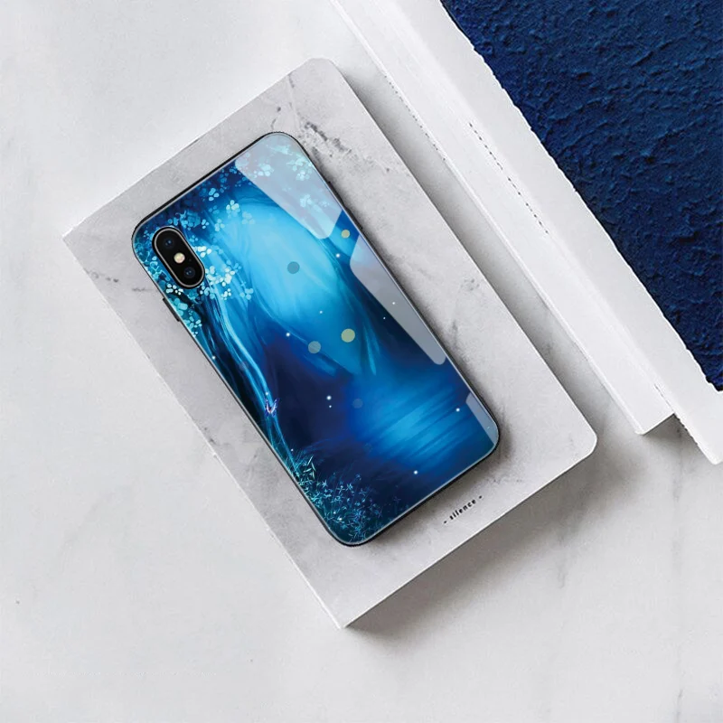 Чехол для Samsung Galaxy S7 Edge S8 S9 S10 S20 Ultra S10E Lite градиентный Радужный чехол Aurora глянцевый