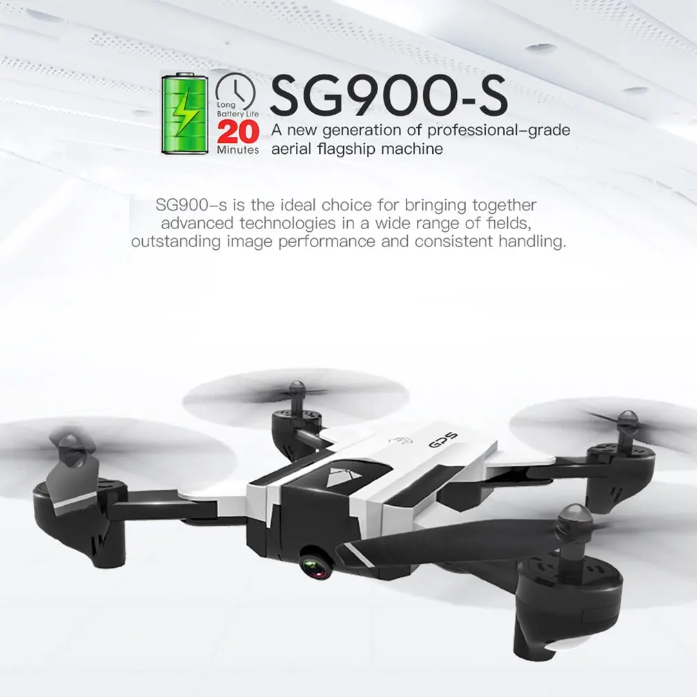 

SG900s Drones 1080P HD Camera Drone GPS One Key Return Foldable Selfie Smart FPV Quadcopter Follow Me RC Dron