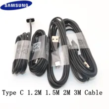 samsung galaxy 120/150/200/300 см Зарядное устройство кабель Быстрая зарядка usb 3,1 Тип C для S8 s9 Plus/note 8 9 A7 A8