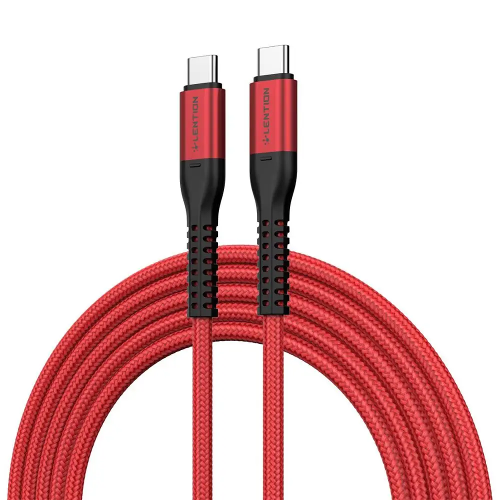 2 м USB C к usb type C кабель для Xiaomi Redmi Note 8 Pro Quick Charge 3,0 PD 100 Вт Быстрая зарядка для MacBook Pro 16 Кабель зарядного устройства - Цвет: RED 60W