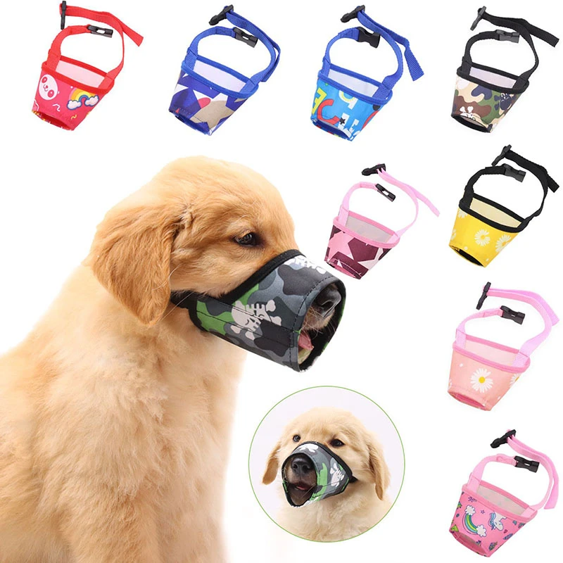 Soft Dog Muzzle Adjusting Straps Mask Anti-biting Anti Stop Chewing for Small Medium Large Dog