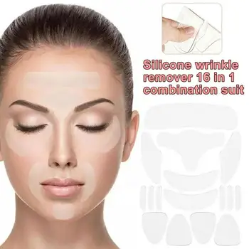 

16Pcs Reusable Silicone Anti-wrinkle Face Forehead Cheek Chin Sticker Face Eye Patches Wrinkle Removal Face Lifting Beauty Tools