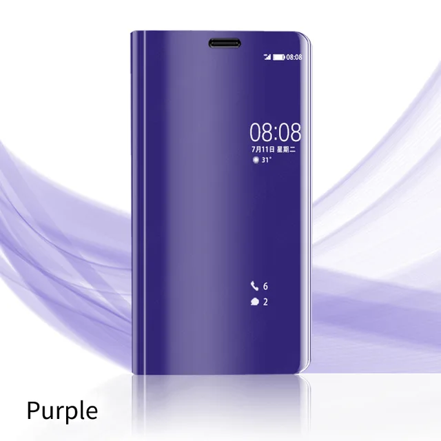 Зеркальный флип-чехол для samsung galaxy a10 a20 a20s a20e a30 a30s a40 a40s a50 a50s a60 a70 a80 a90 m10 m20 m30 m30s m40 чехол Крышка - Цвет: Purple