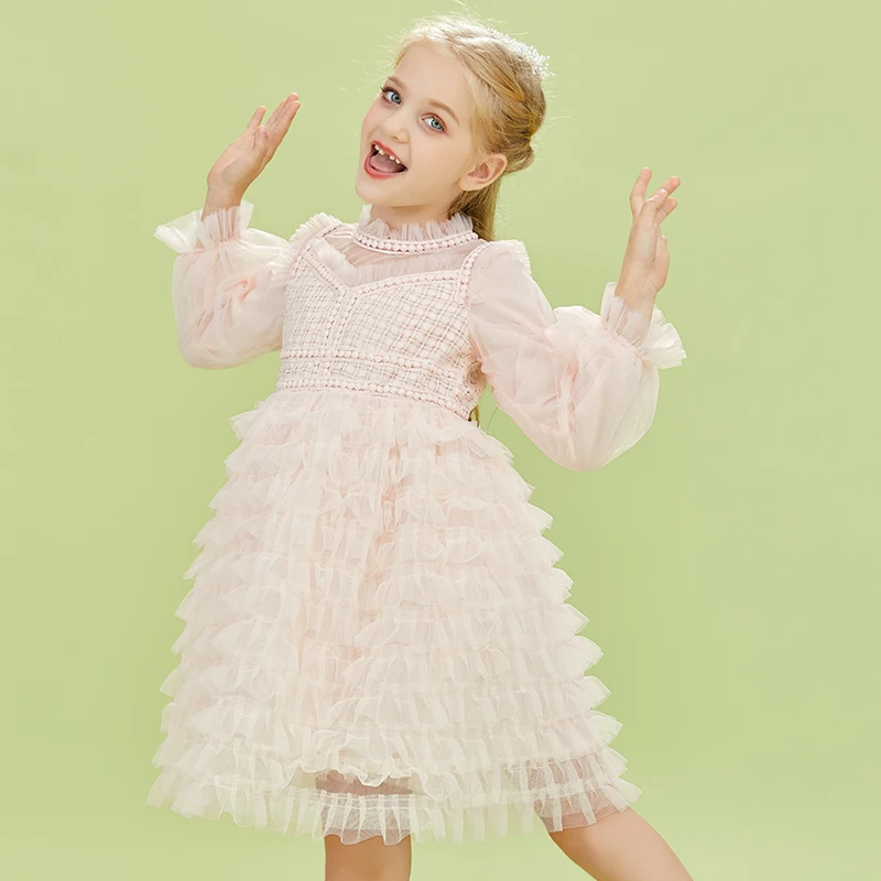 Spring & Autumn Princess Dresses for Girls Clothes Long Sleeve Embroidery  Flower Birthday Party Costume Cute Kids Family Outfits - AliExpress 1501